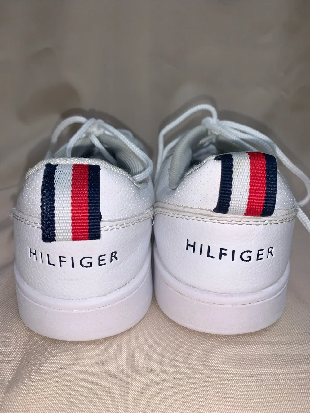 Tommy Hilfiger Men's Lei Stripe Faux Leather Cupsole Sneakers - White